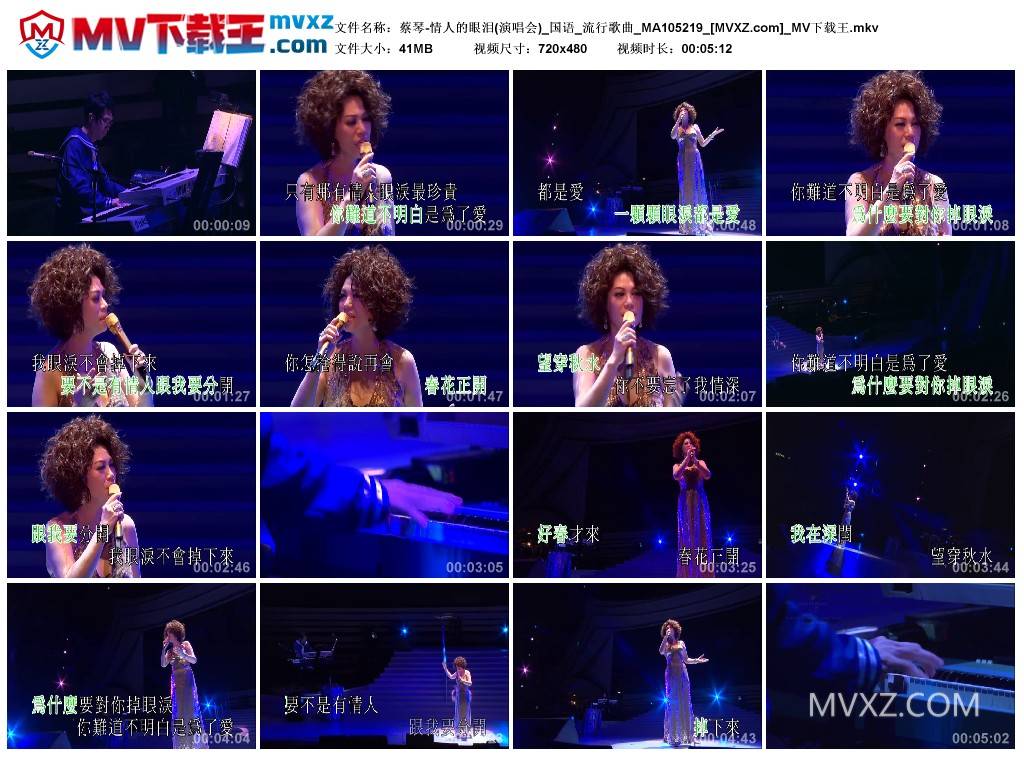 蔡琴-情人的眼泪(演唱会)_国语_流行歌曲_MA105219